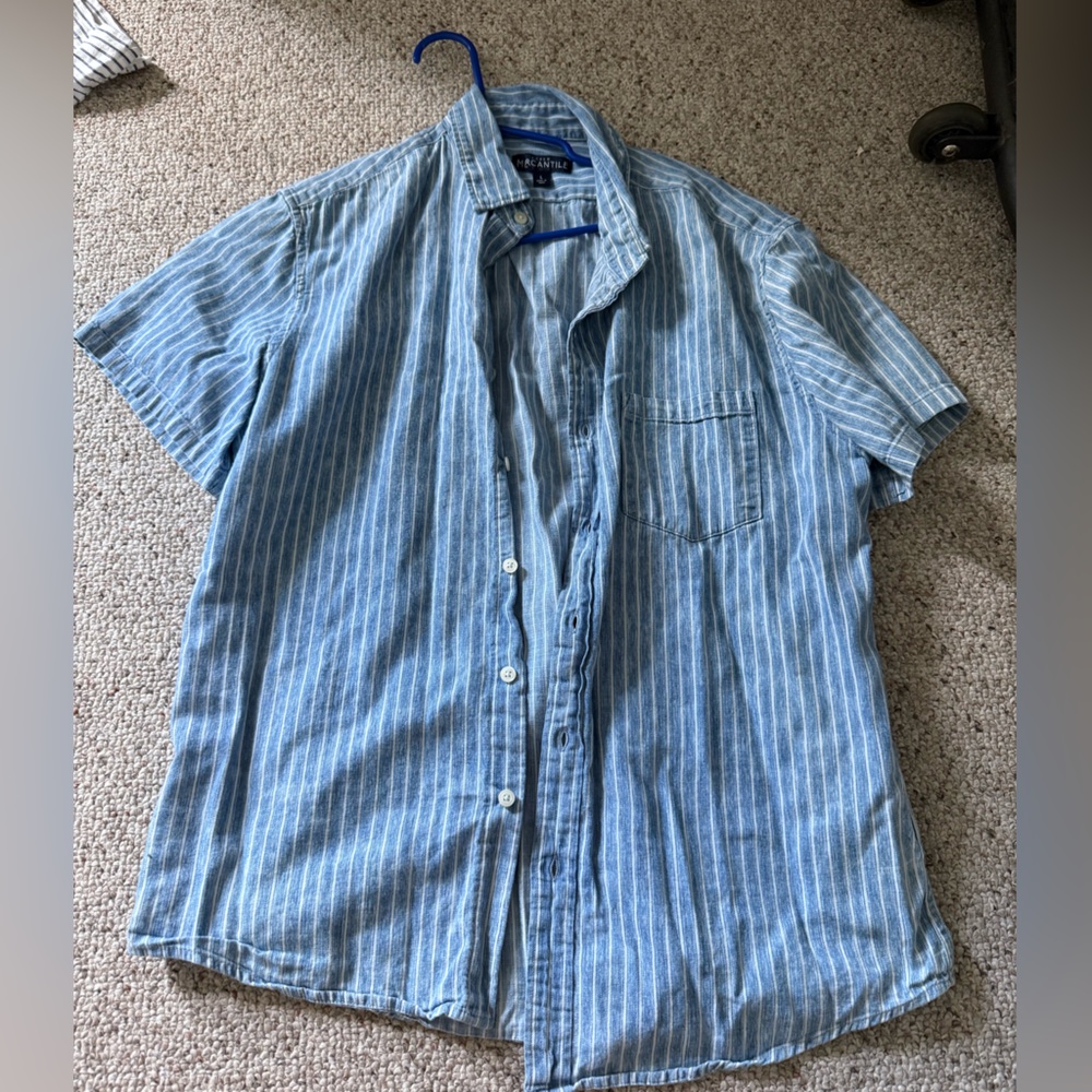 J. Crew Light Blue Pinstripe Button-Down Shirt